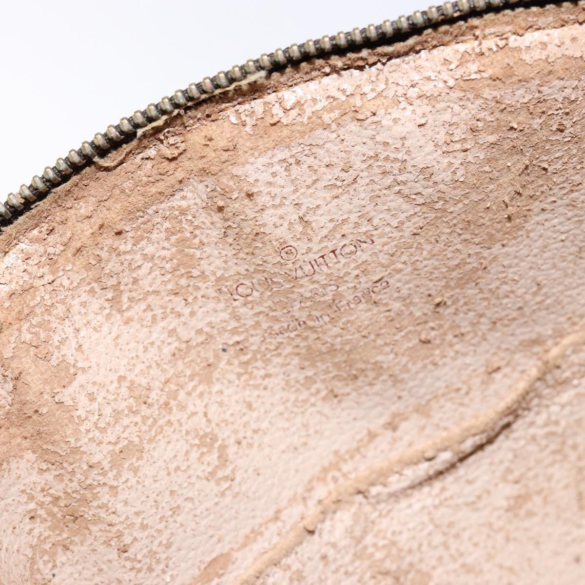 LOUIS VUITTON Monogram Trousse Demi Ronde Cosmetic Pouch M47520 LV Auth BA4901