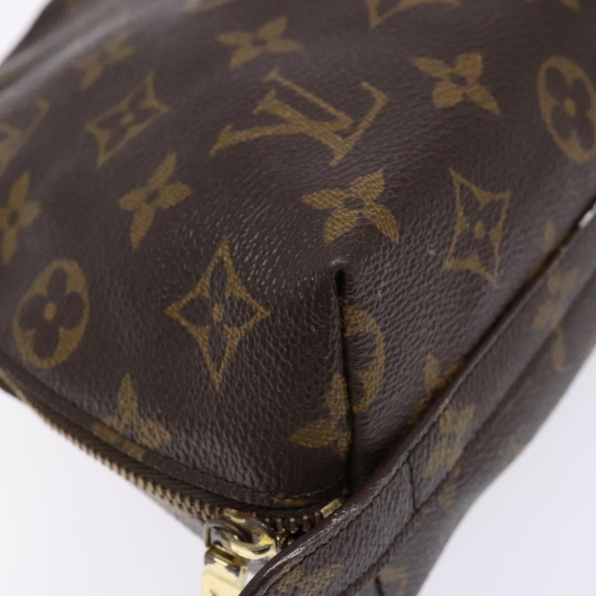 LOUIS VUITTON Monogram Trousse Demi Ronde Cosmetic Pouch M47520 LV Auth BA4901