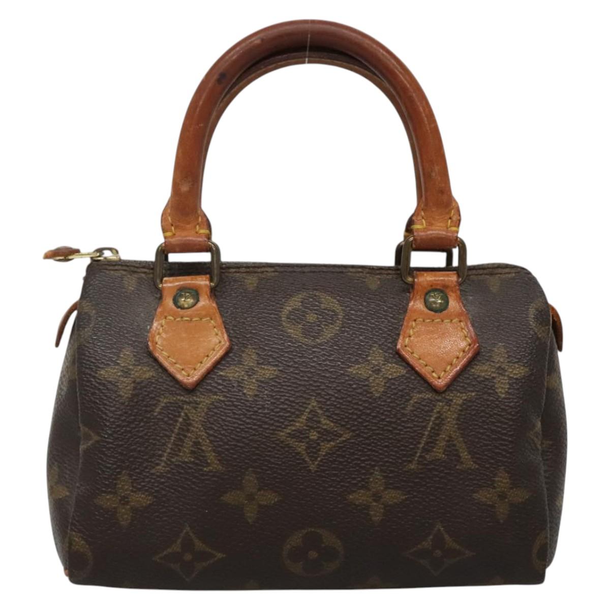 LOUIS VUITTON Monogram Mini Speedy Hand Bag M41534 LV Auth BA4905