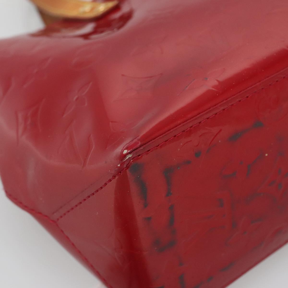 LOUIS VUITTON Monogram Vernis Reade PM Hand Bag Pomme D'amour M91990 Auth BA4907