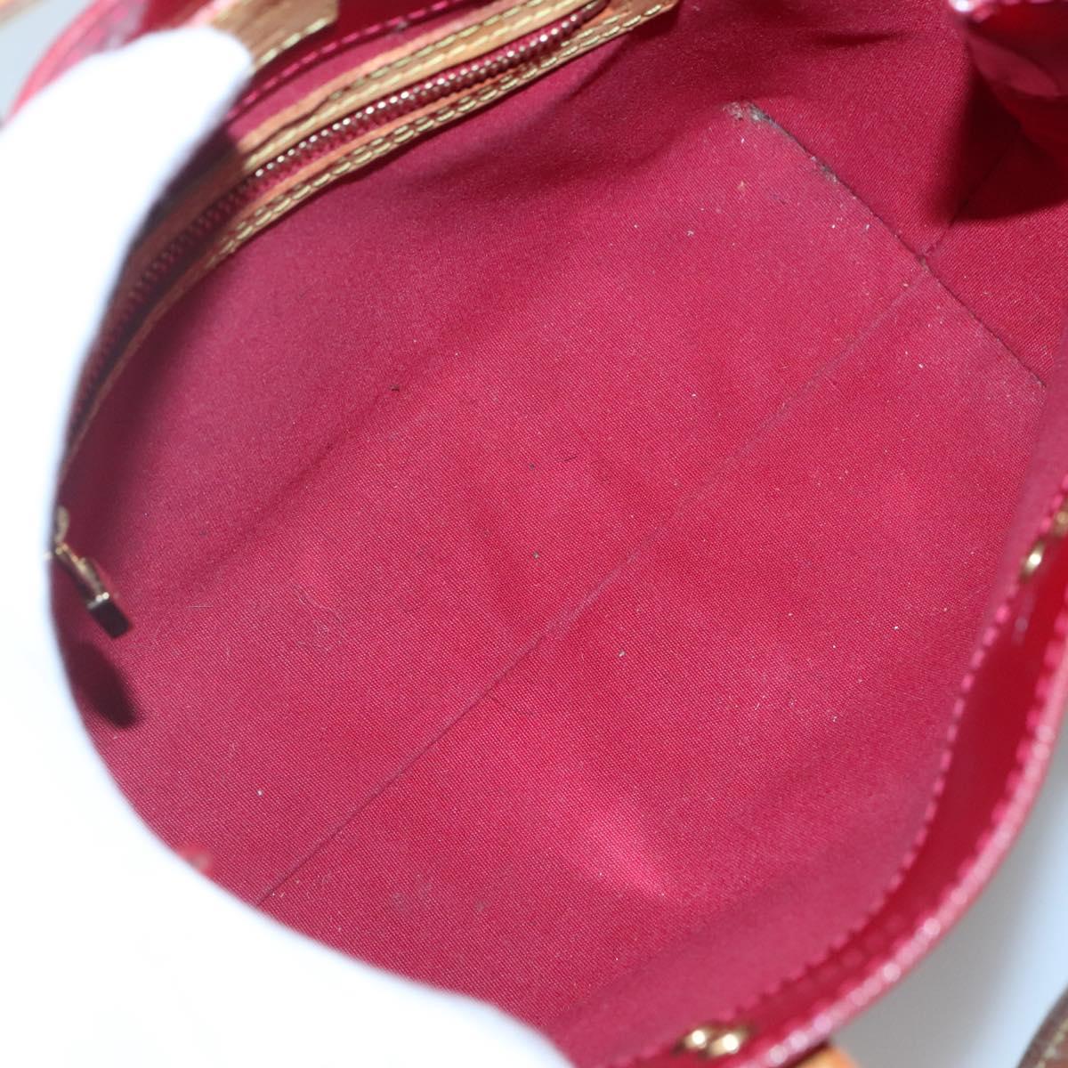 LOUIS VUITTON Monogram Vernis Reade PM Hand Bag Pomme D'amour M91990 Auth BA4907