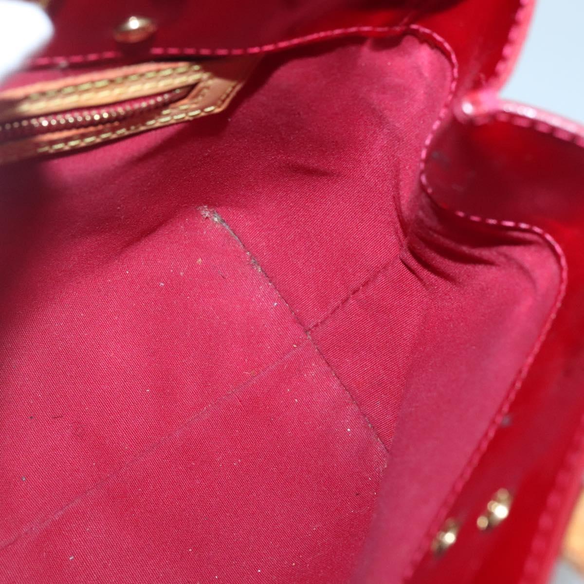 LOUIS VUITTON Monogram Vernis Reade PM Hand Bag Pomme D'amour M91990 Auth BA4907