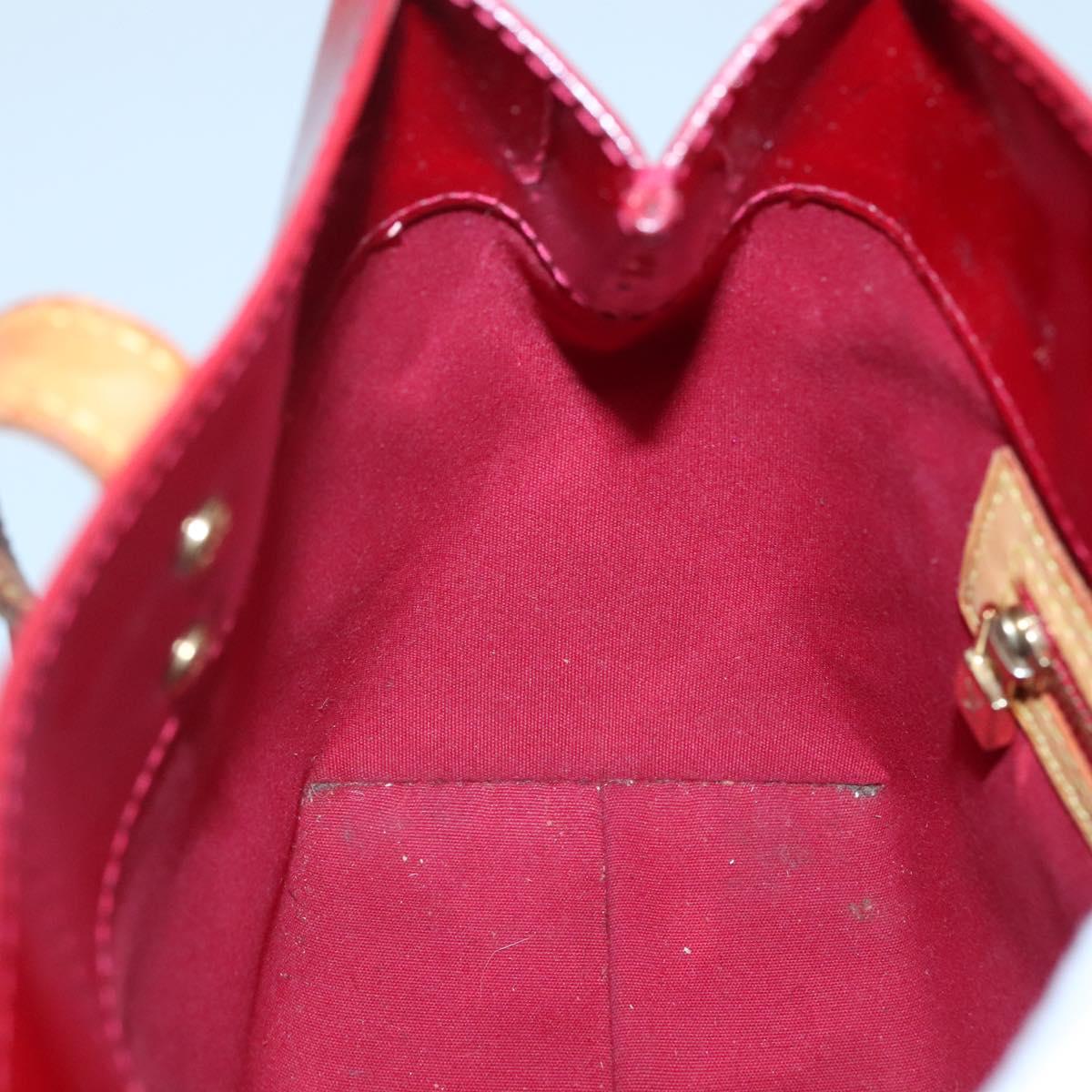 LOUIS VUITTON Monogram Vernis Reade PM Hand Bag Pomme D'amour M91990 Auth BA4907