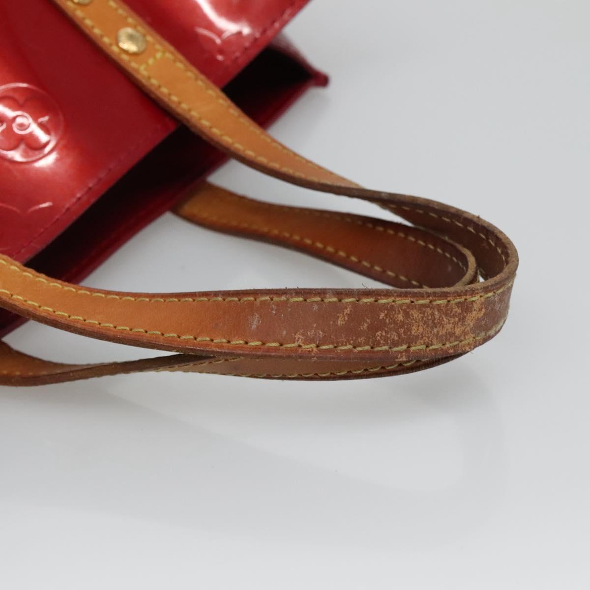 LOUIS VUITTON Monogram Vernis Reade PM Hand Bag Pomme D'amour M91990 Auth BA4907