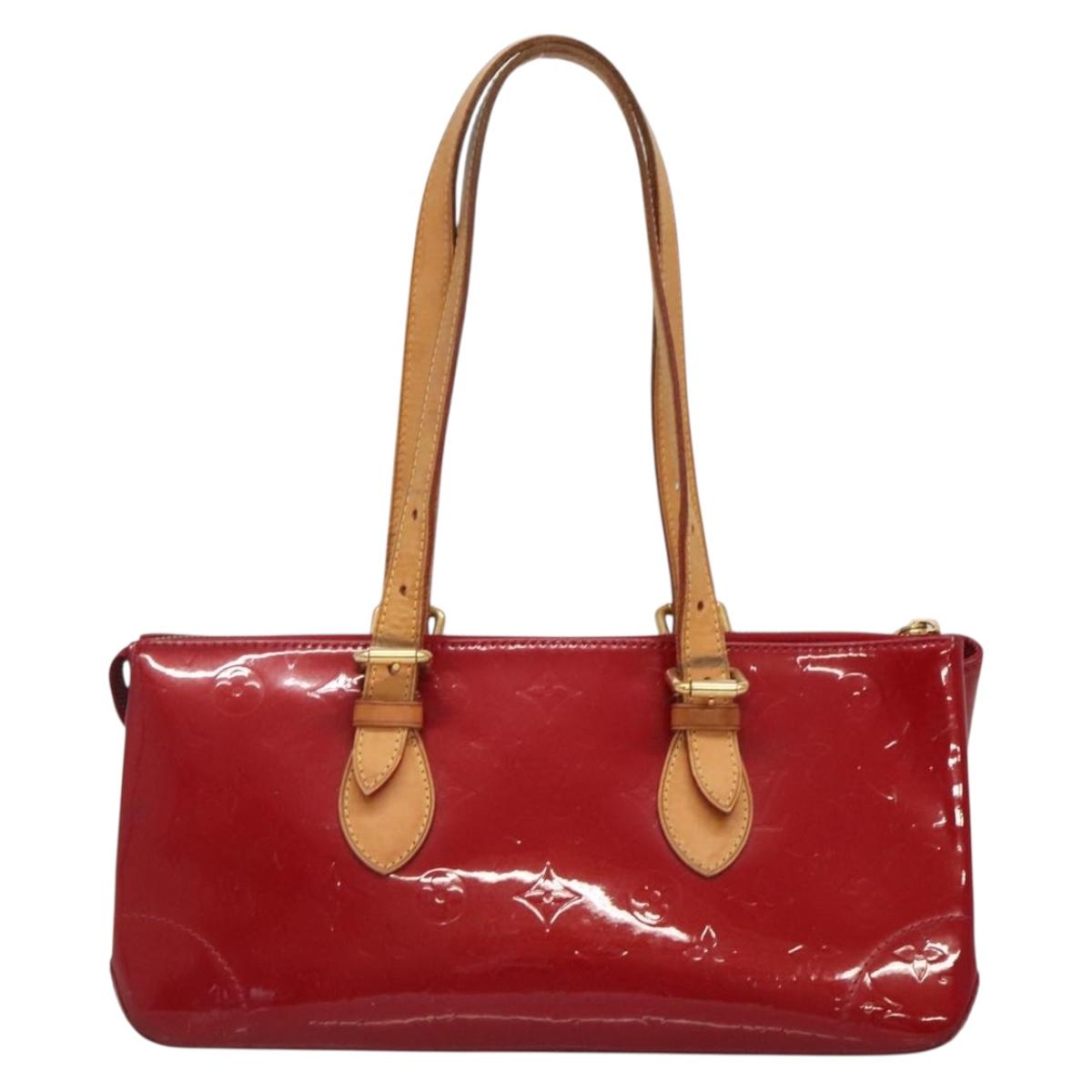 LOUIS VUITTON Vernis Rosewood Avenue Bag Pomme D'amour M93507 LV Auth BA4909