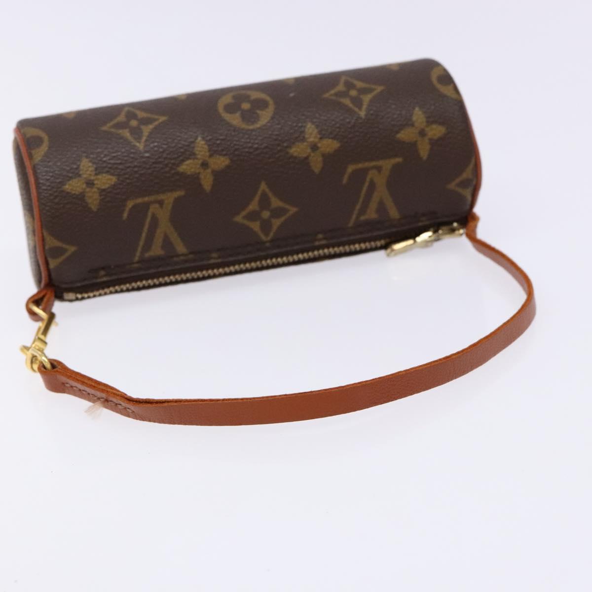 LOUIS VUITTON Monogram Papillon Pouch LV Auth BA4920