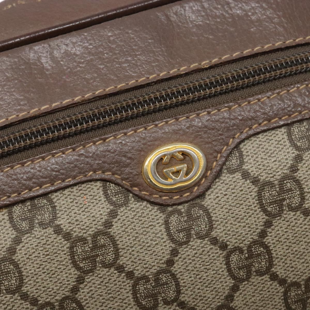 GUCCI GG Supreme Clutch Bag PVC Beige Gold 014 58 6087 Auth BA4923