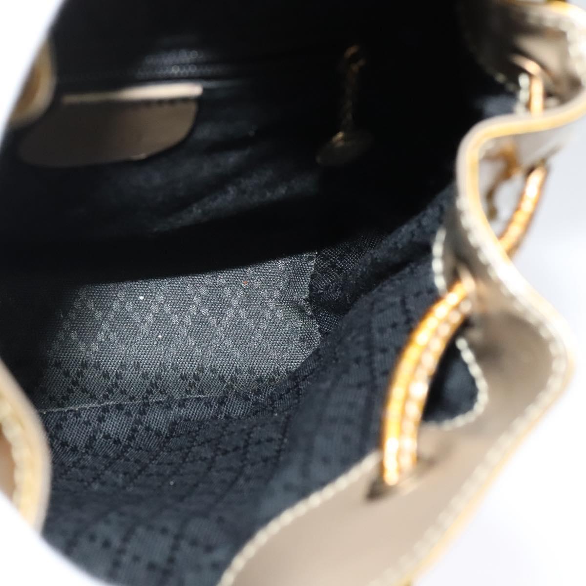 GUCCI Bamboo Backpack Enamel Gold 003 1705 0030 Auth BA4926