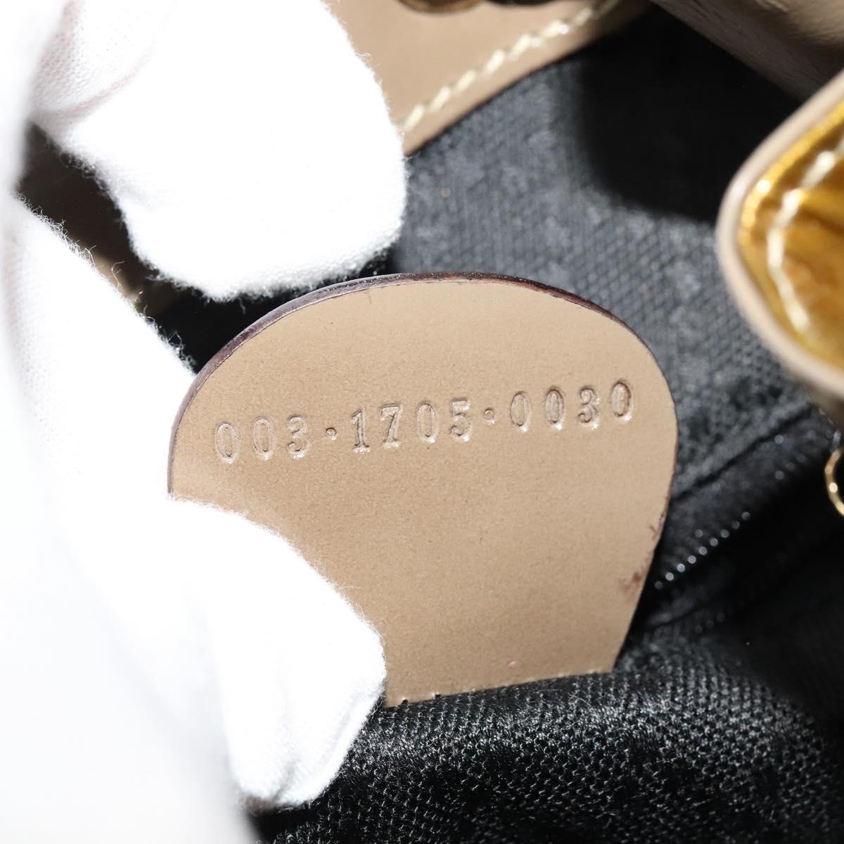 GUCCI Bamboo Backpack Enamel Gold 003 1705 0030 Auth BA4926