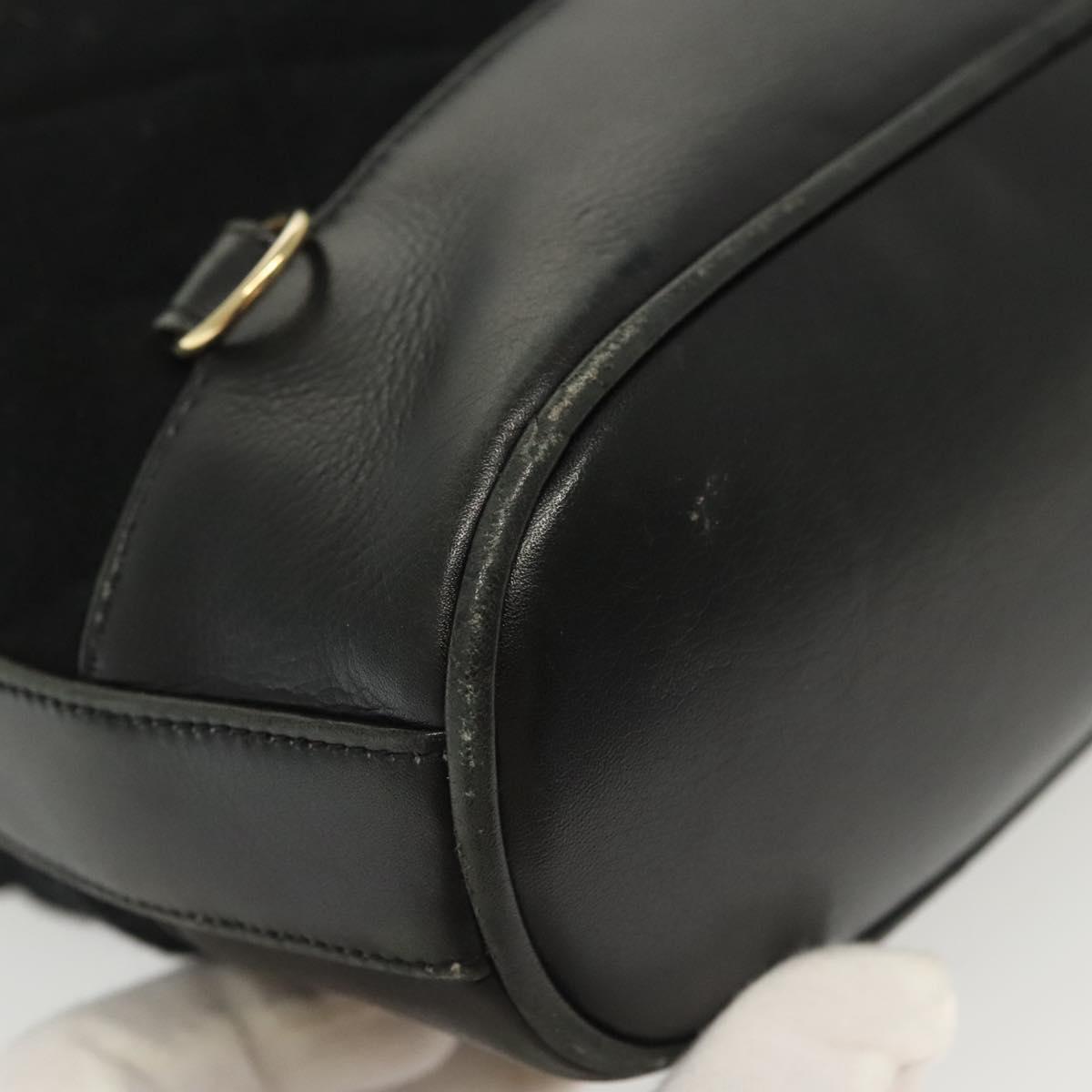 CHANEL Matelasse Shoulder Bag Lamb Skin Wool Black Gold CC Auth BA4941