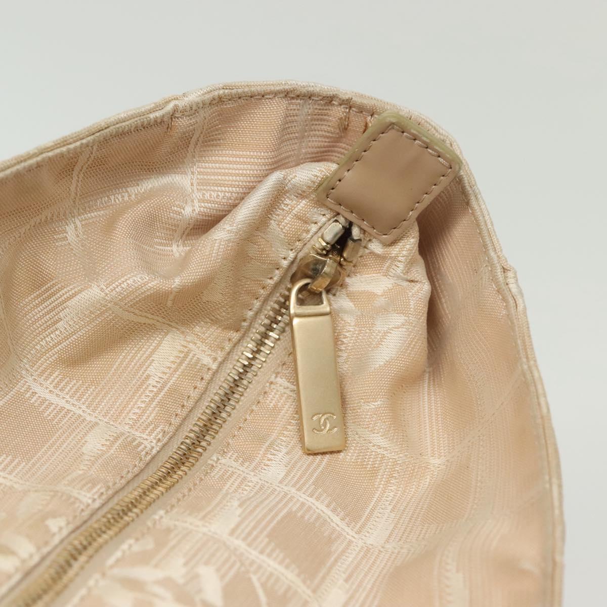 CHANEL New Travel Line Tote Bag Nylon Pink Gold CC Auth BA4944