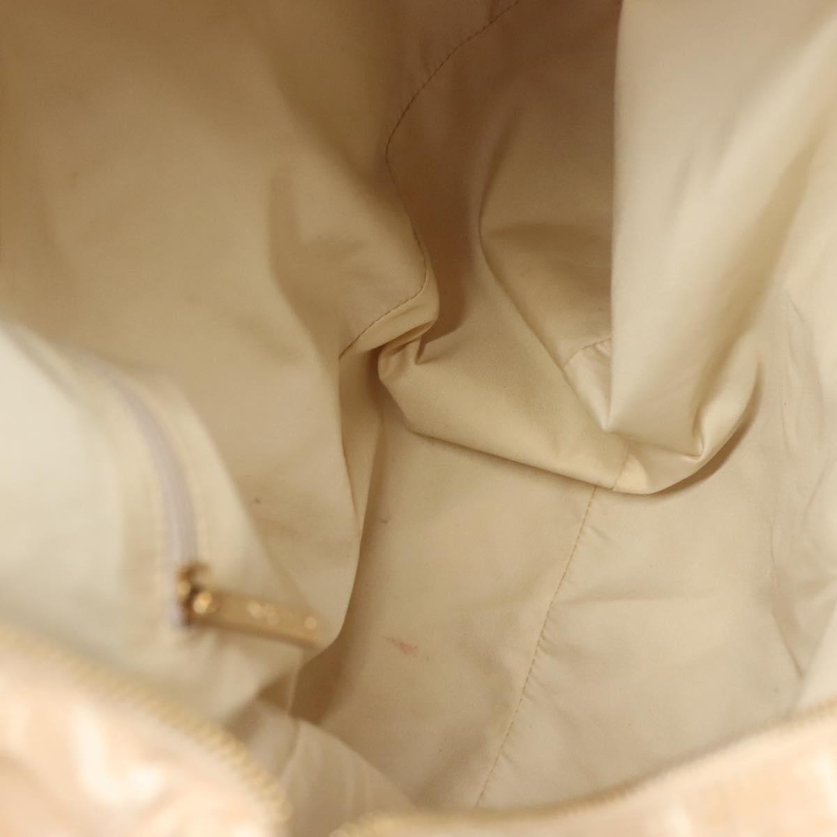 CHANEL New Travel Line Tote Bag Nylon Pink Gold CC Auth BA4944