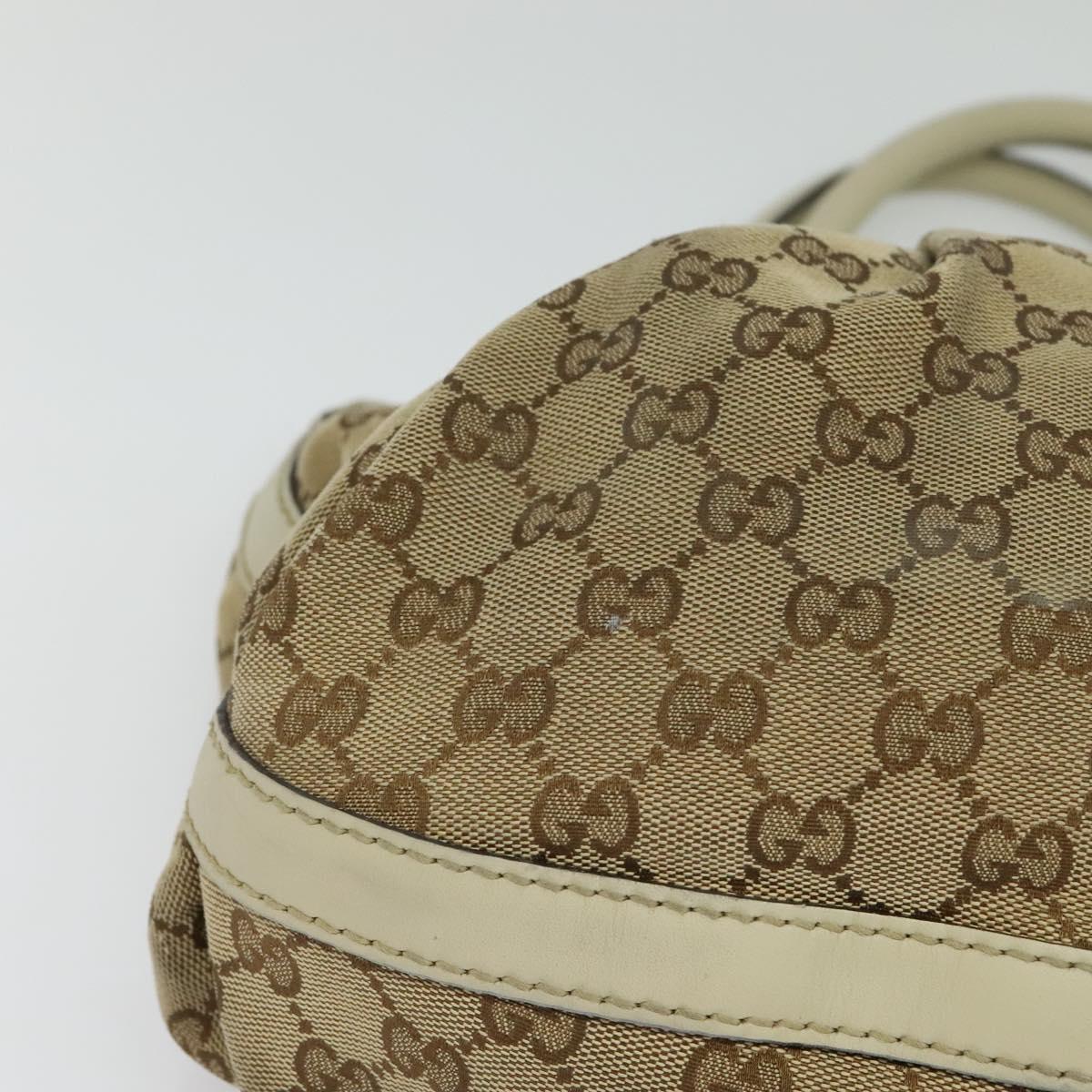 GUCCI GG Canvas Tote Bag Beige Gold 269953 Auth BA4969
