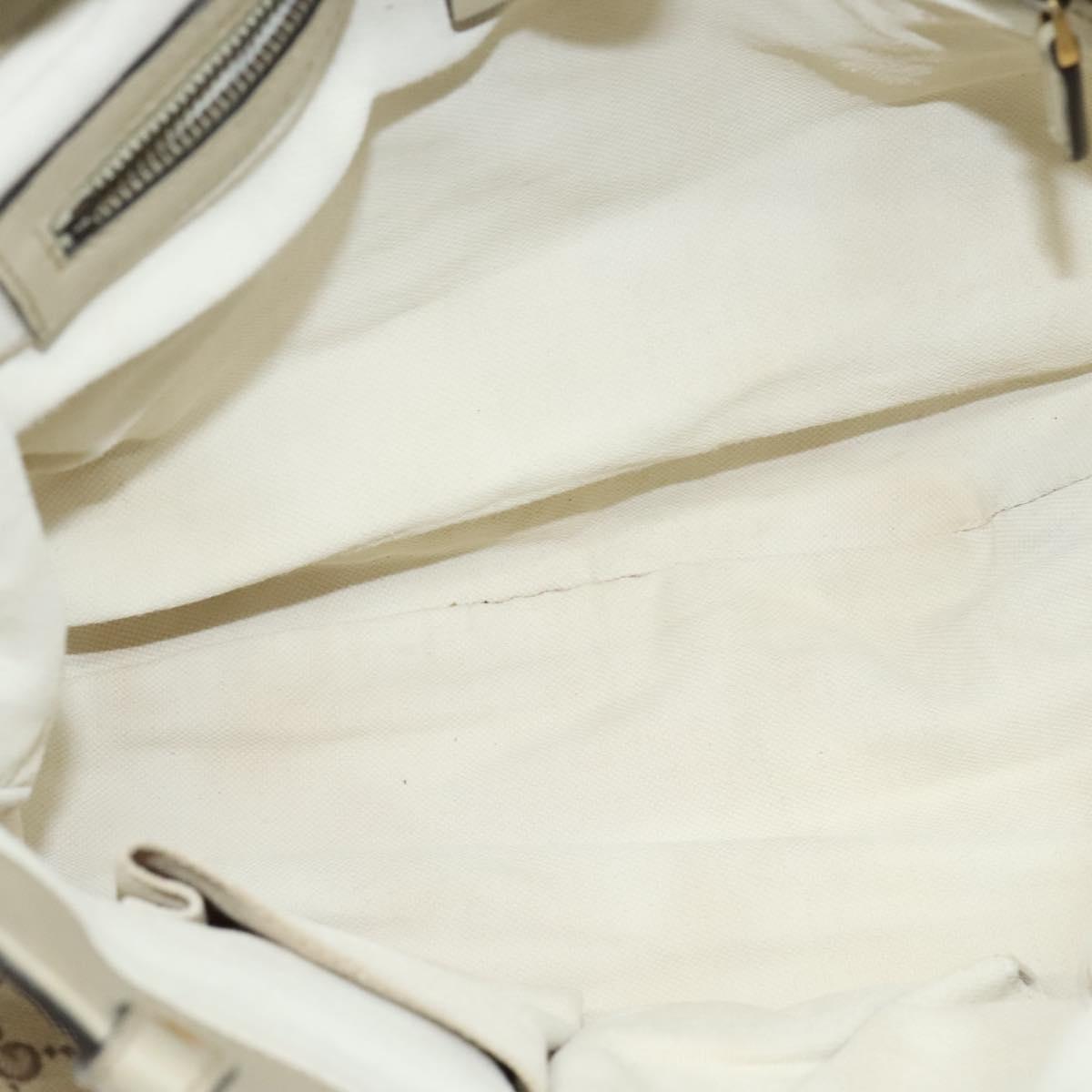 GUCCI GG Canvas Tote Bag Beige Gold 269953 Auth BA4969