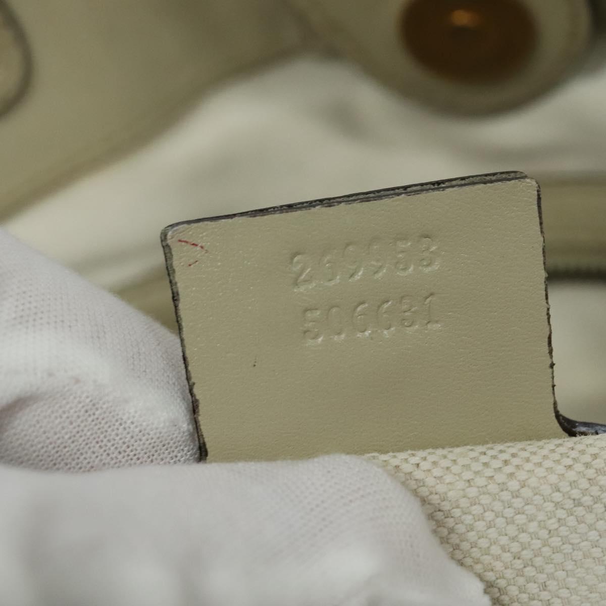 GUCCI GG Canvas Tote Bag Beige Gold 269953 Auth BA4969