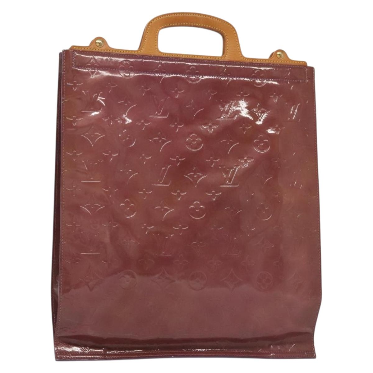 LOUIS VUITTON Monogram Vernis Stanton Tote Bag Purple Viole M91079 Auth BA4977