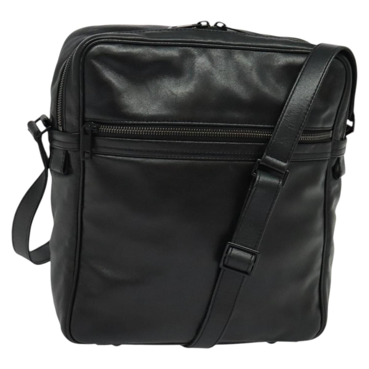 LOUIS VUITTON Monogram Difference Clarkson Bag Leather Black M92402 Auth BA4980