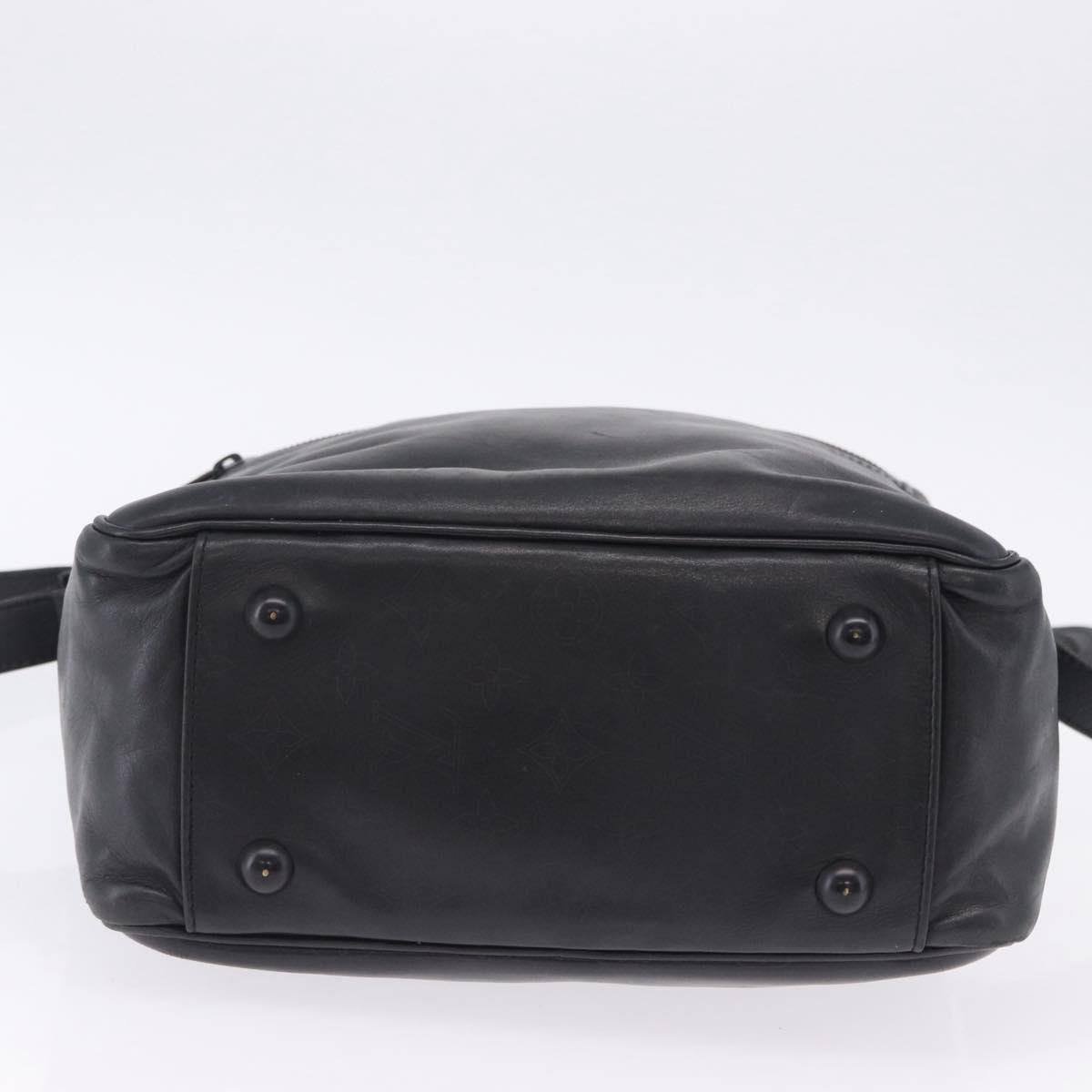 LOUIS VUITTON Monogram Difference Clarkson Bag Leather Black M92402 Auth BA4980