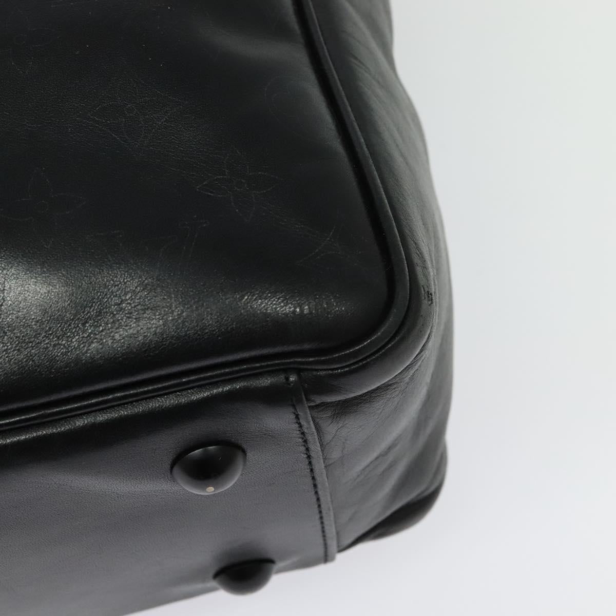 LOUIS VUITTON Monogram Difference Clarkson Bag Leather Black M92402 Auth BA4980