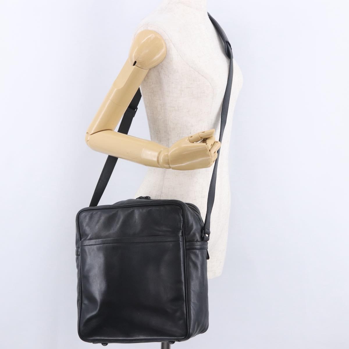 LOUIS VUITTON Monogram Difference Clarkson Bag Leather Black M92402 Auth BA4980