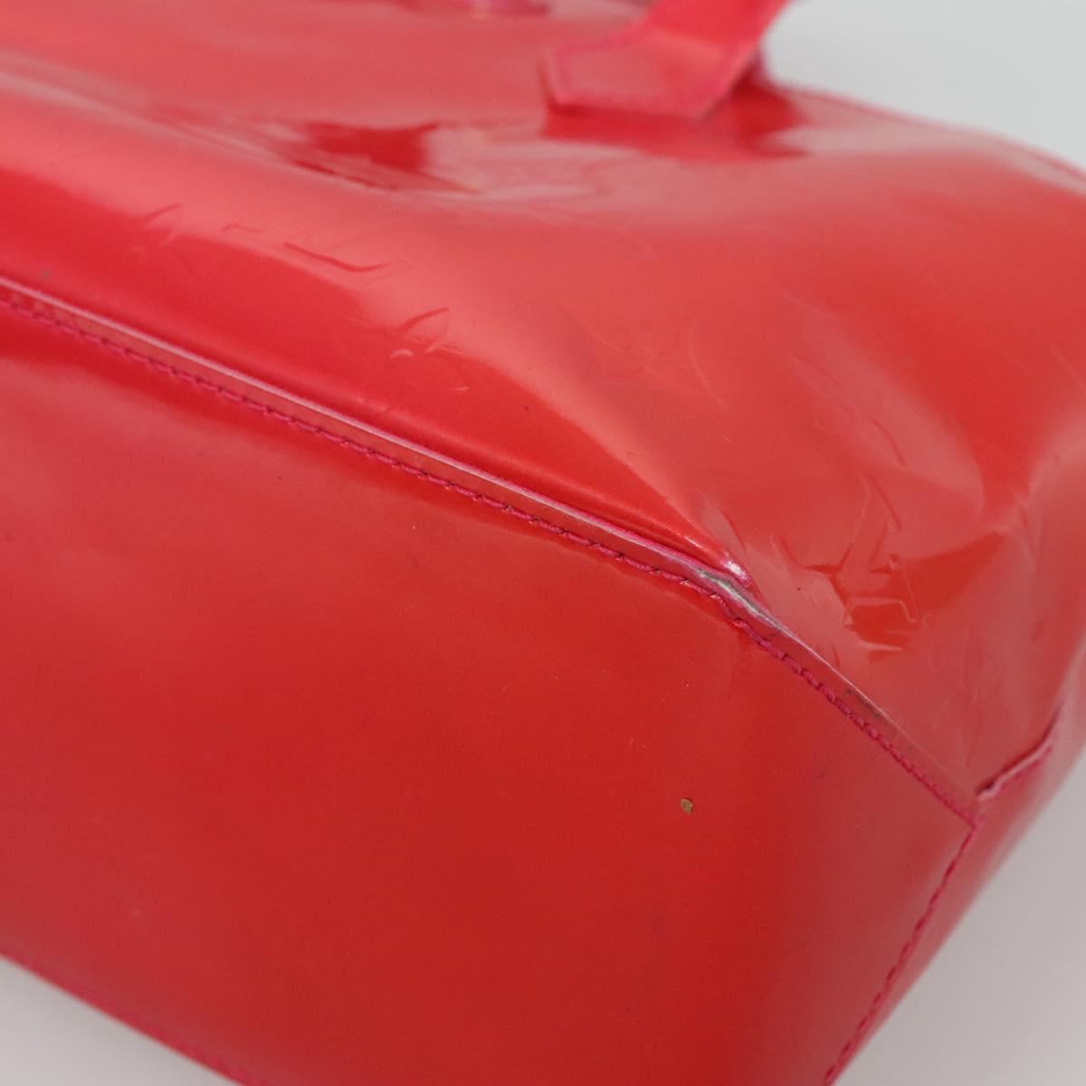 LOUIS VUITTON Vernis Wilshire Boulevard Hand Bag Rose Pop M93643 LV Auth BA5004