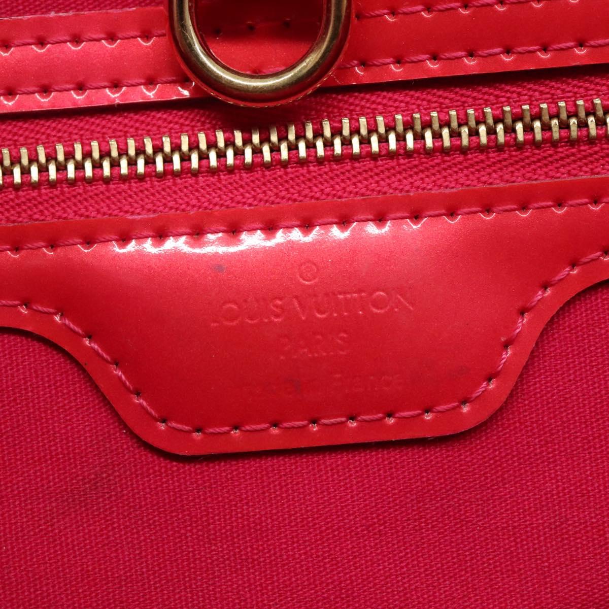 LOUIS VUITTON Vernis Wilshire Boulevard Hand Bag Rose Pop M93643 LV Auth BA5004