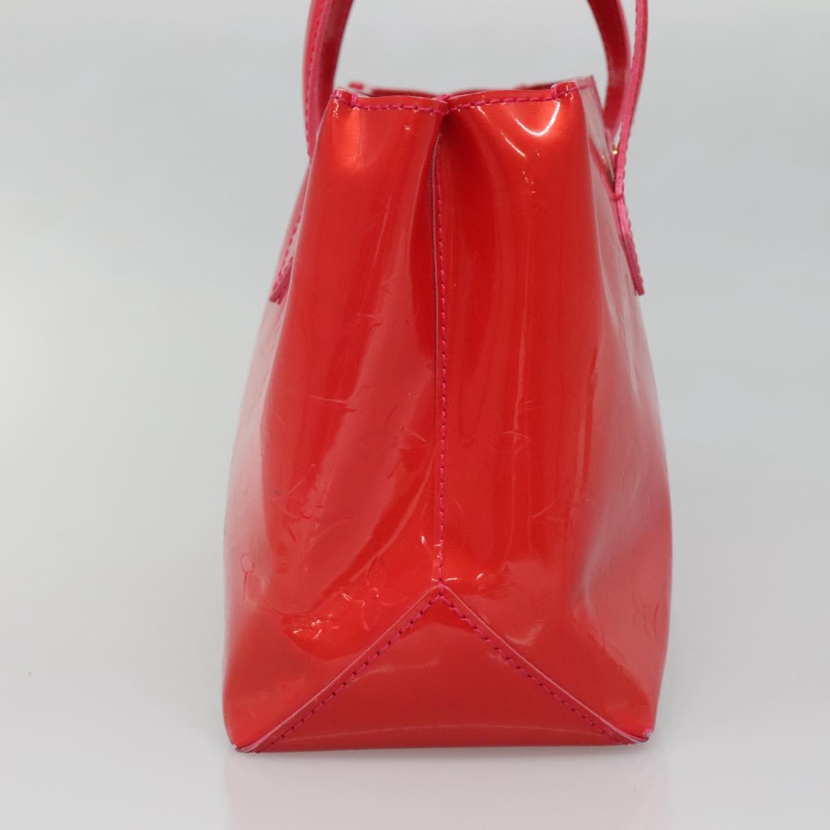LOUIS VUITTON Vernis Wilshire Boulevard Hand Bag Rose Pop M93643 LV Auth BA5004