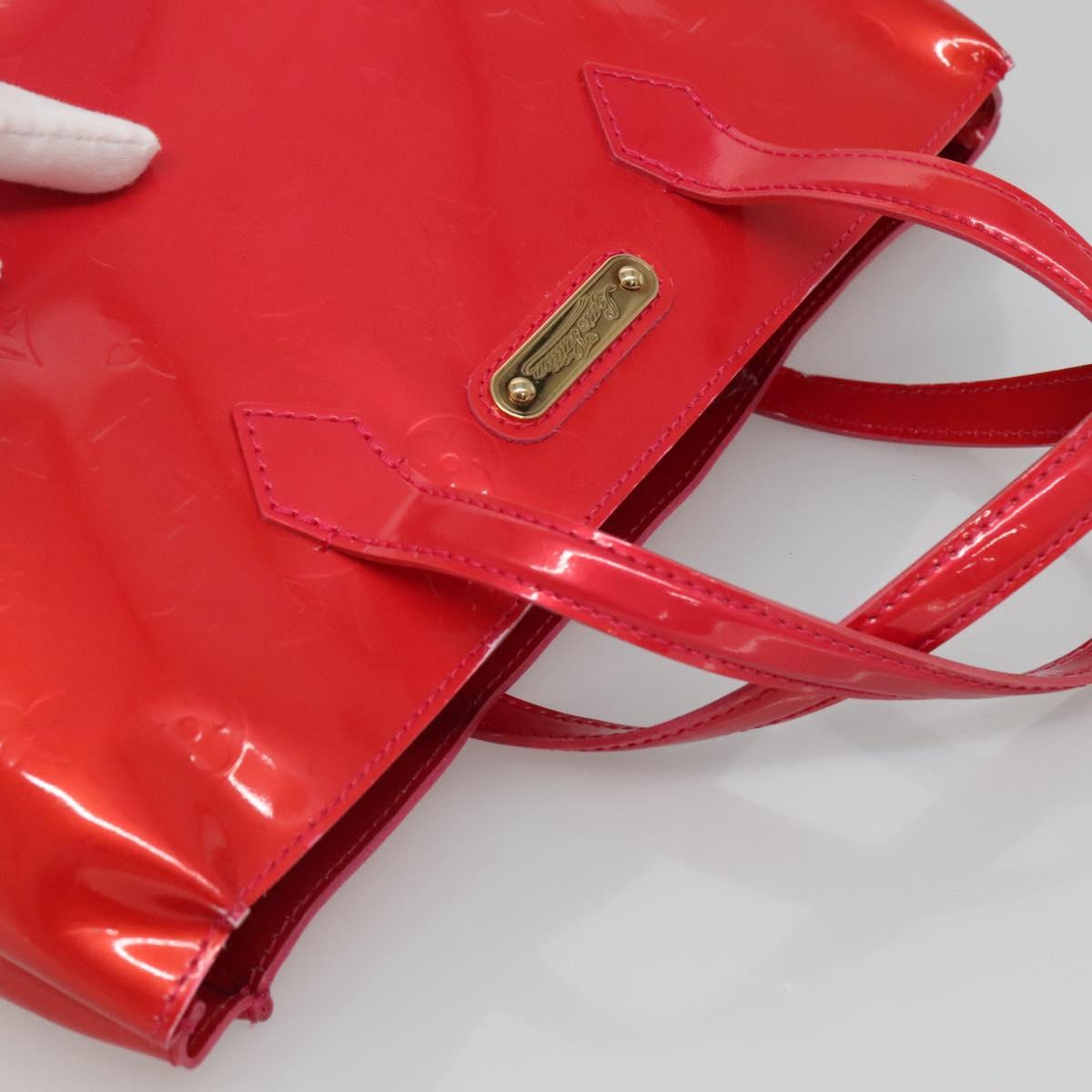 LOUIS VUITTON Vernis Wilshire Boulevard Hand Bag Rose Pop M93643 LV Auth BA5004