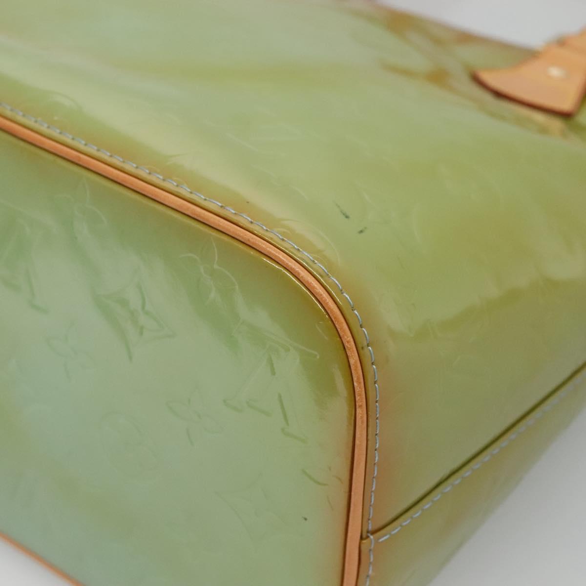 LOUIS VUITTON Monogram Vernis Houston Hand Bag Baby Blue M91005 LV Auth BA5011