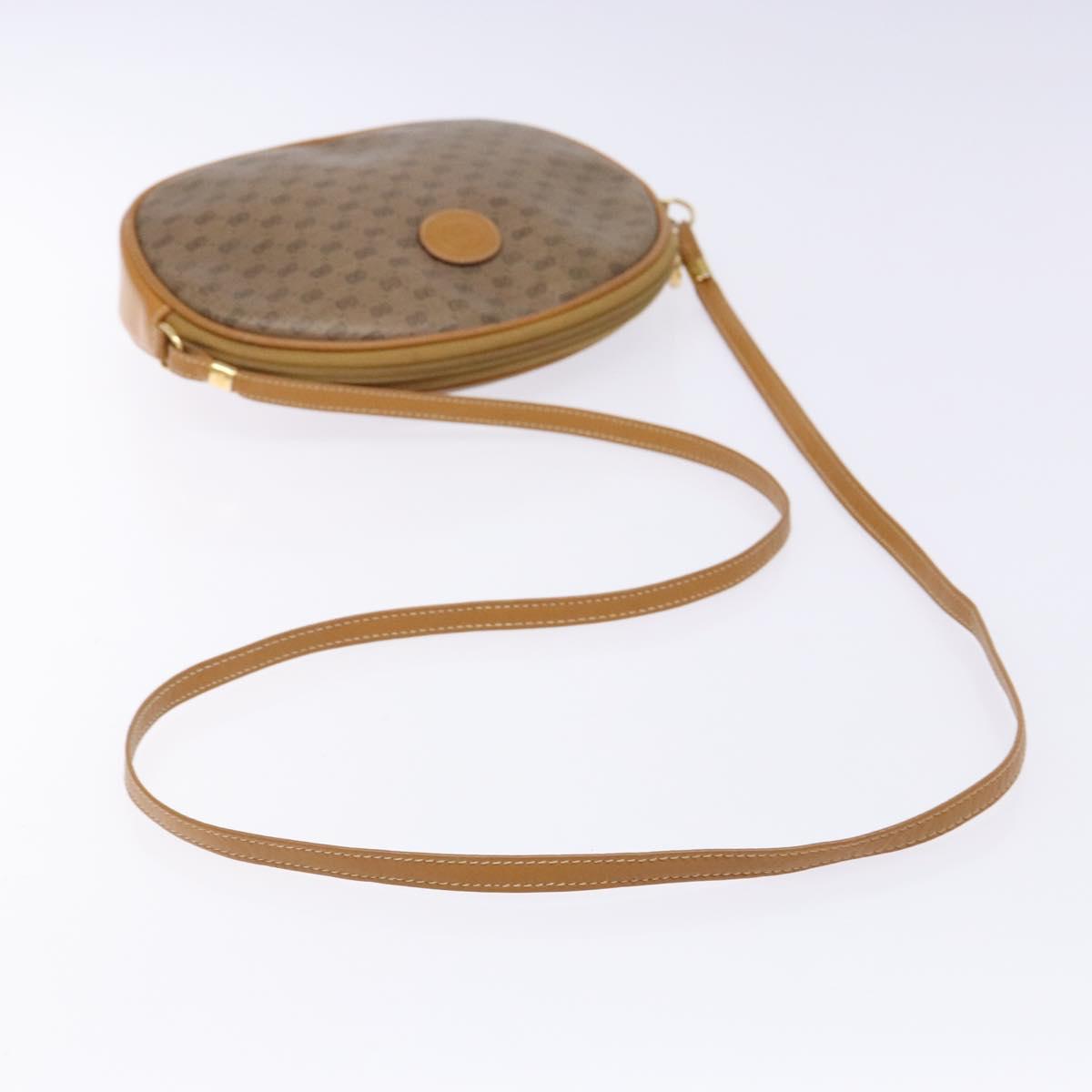 GUCCI Micro GG Supreme Shoulder Bag PVC Beige Gold Auth BA5021