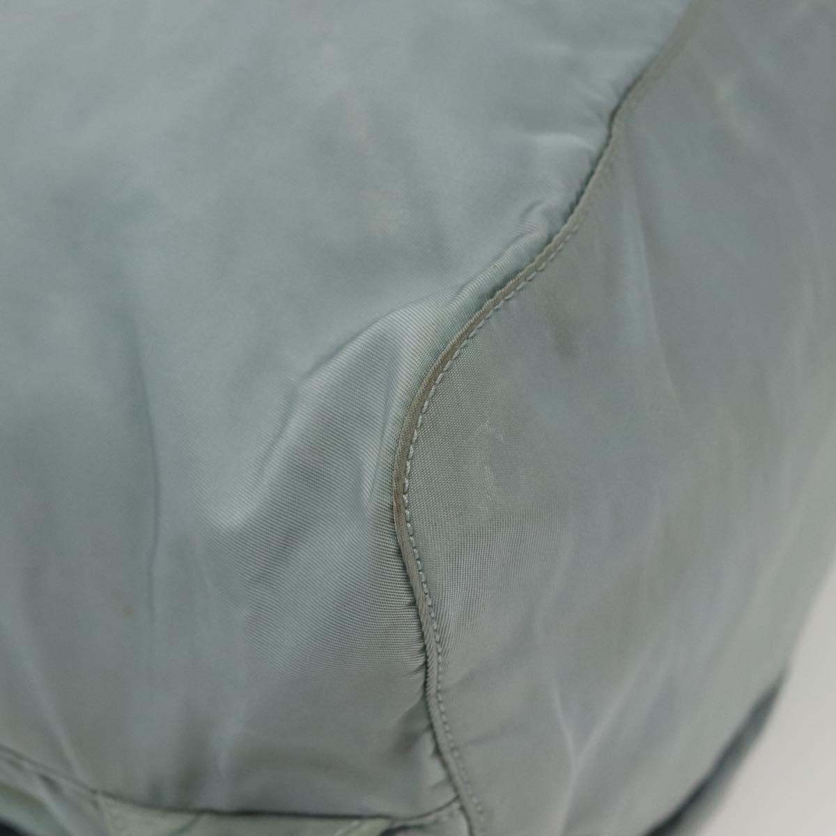 PRADA Backpack Nylon Light Blue Silver Auth BA5026
