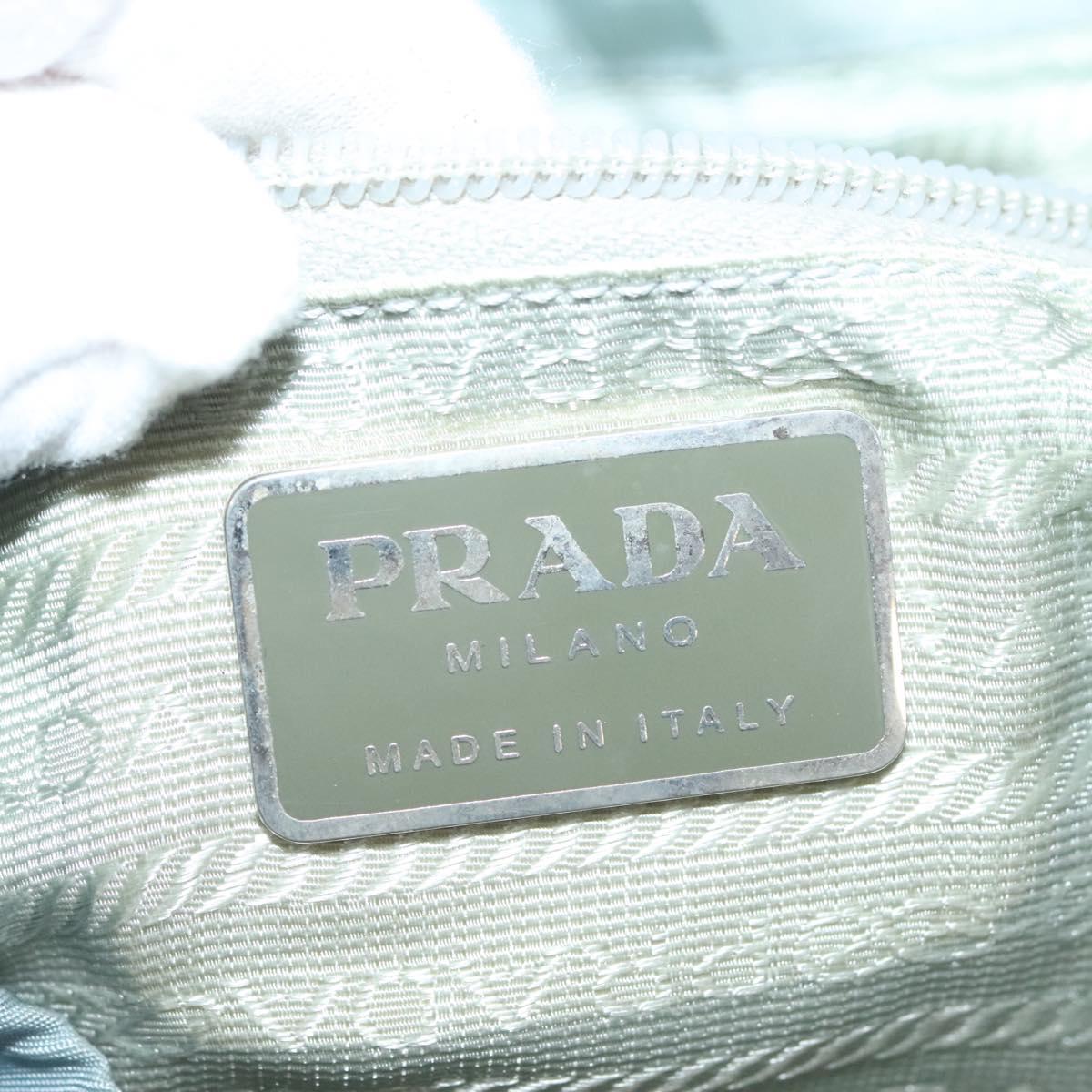 PRADA Backpack Nylon Light Blue Silver Auth BA5026
