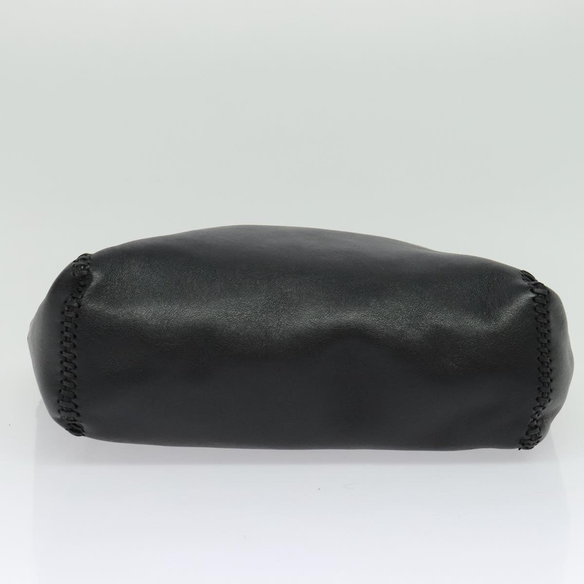 Stella MacCartney Chain Fabera Shoulder Bag Leather Black Auth BA5027