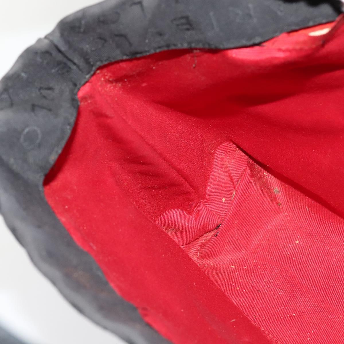 BVLGARI Logo Mania Tote Bag Canvas Black Silver Auth BA5057