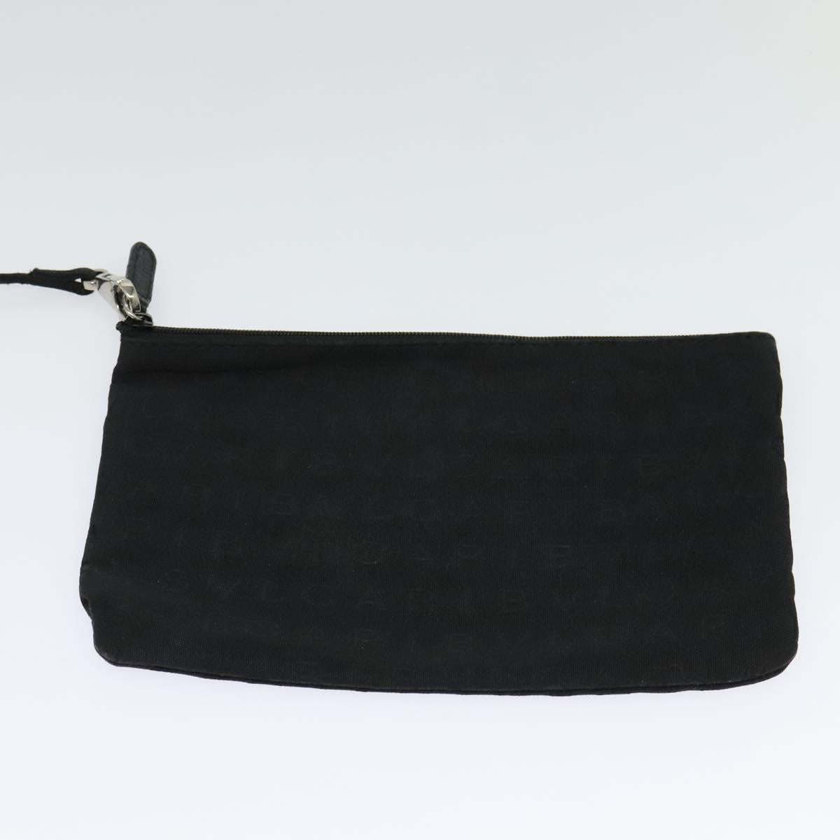 BVLGARI Logo Mania Tote Bag Canvas Black Silver Auth BA5057