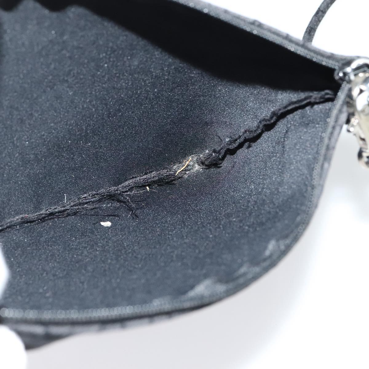 BVLGARI Logo Mania Tote Bag Canvas Black Silver Auth BA5057