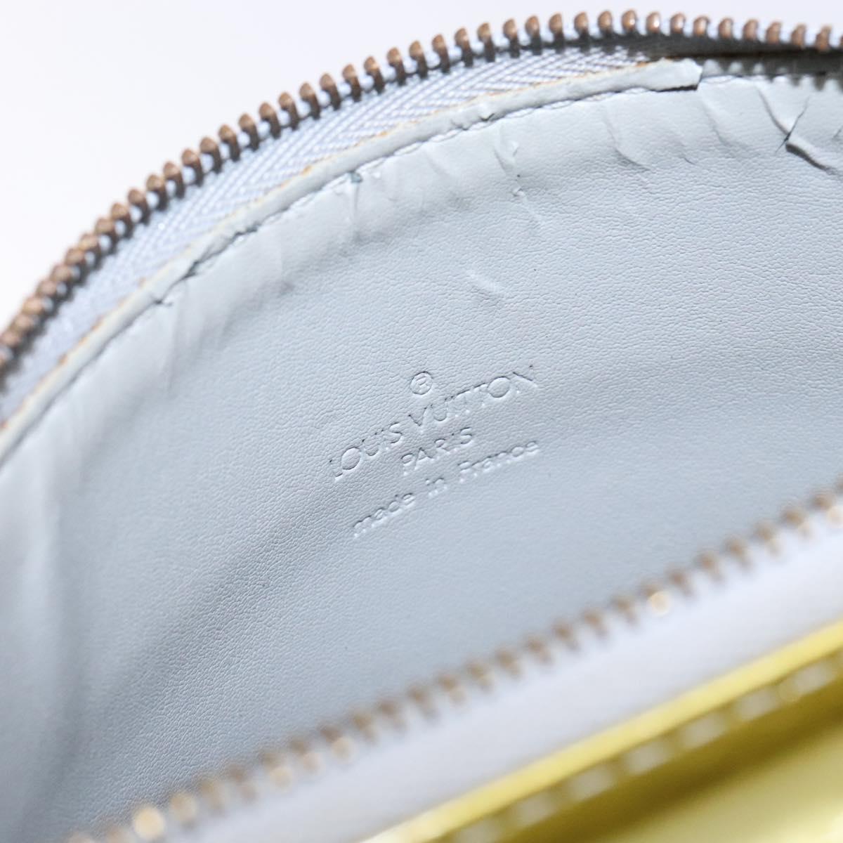 LOUIS VUITTON Monogram Vernis Motto Accessory Pouch Gris M91030 LV Auth BA5061