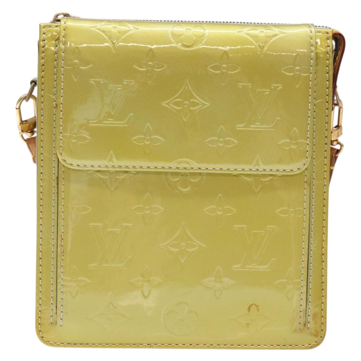 LOUIS VUITTON Monogram Vernis Motto Accessory Pouch Gris M91030 LV Auth BA5061