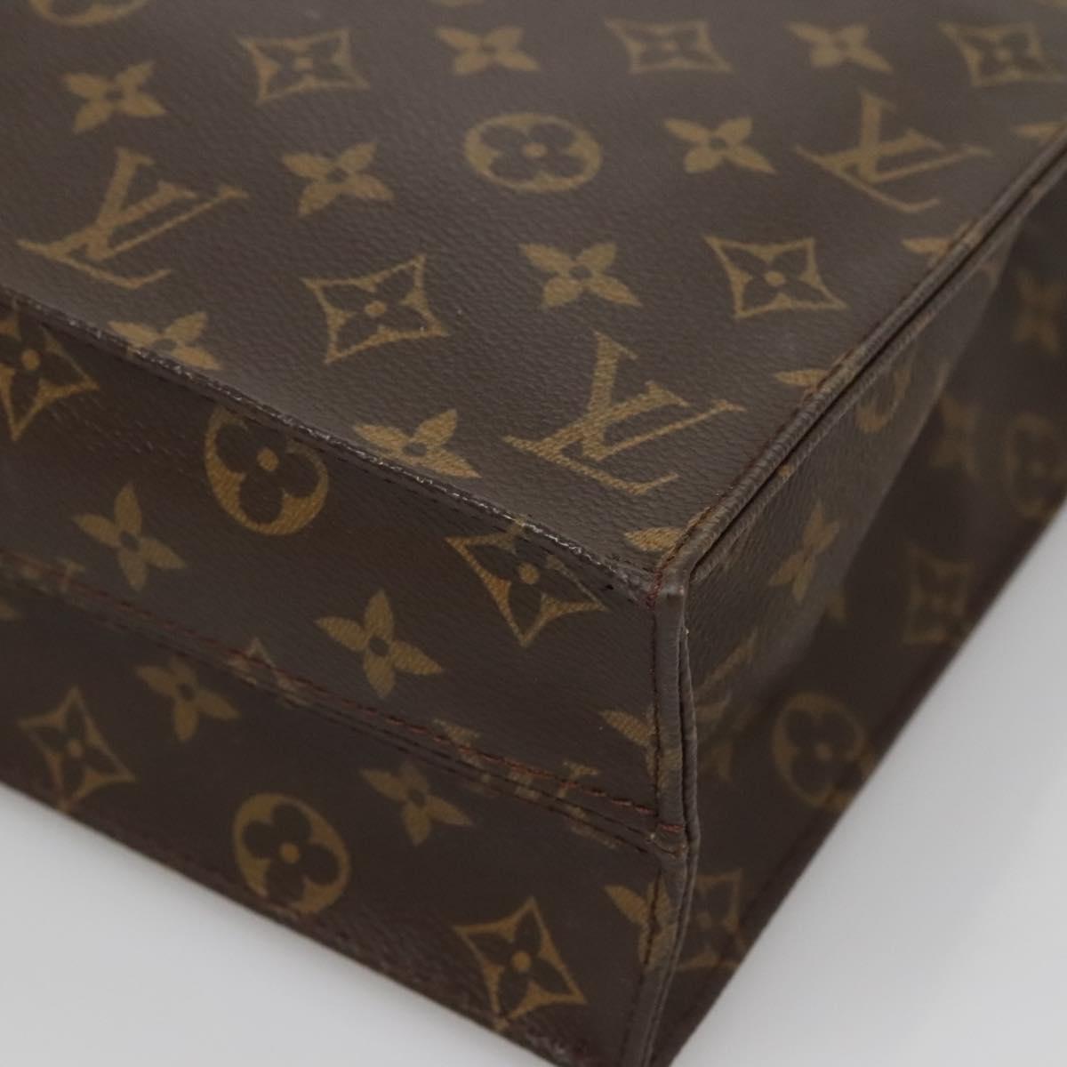 LOUIS VUITTON Monogram Sac Plat Hand Bag M51140 LV Auth BA5073