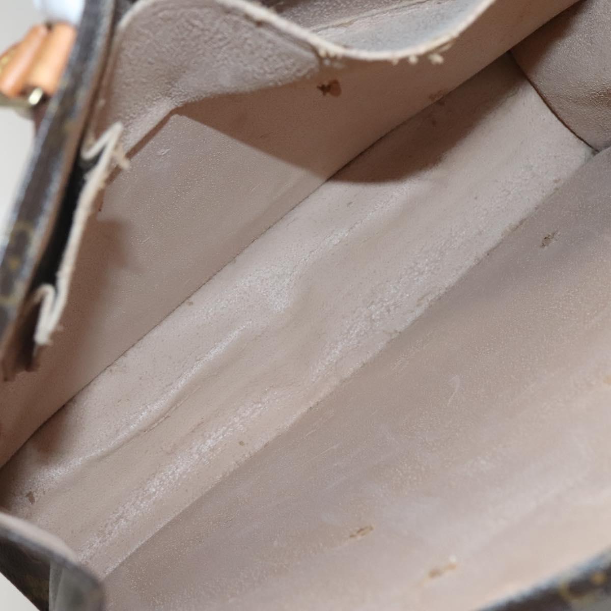 LOUIS VUITTON Monogram Sac Plat Hand Bag M51140 LV Auth BA5073