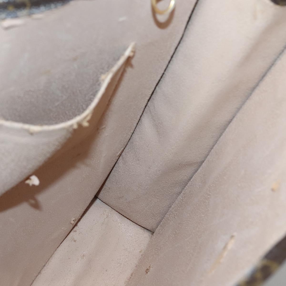 LOUIS VUITTON Monogram Sac Plat Hand Bag M51140 LV Auth BA5073