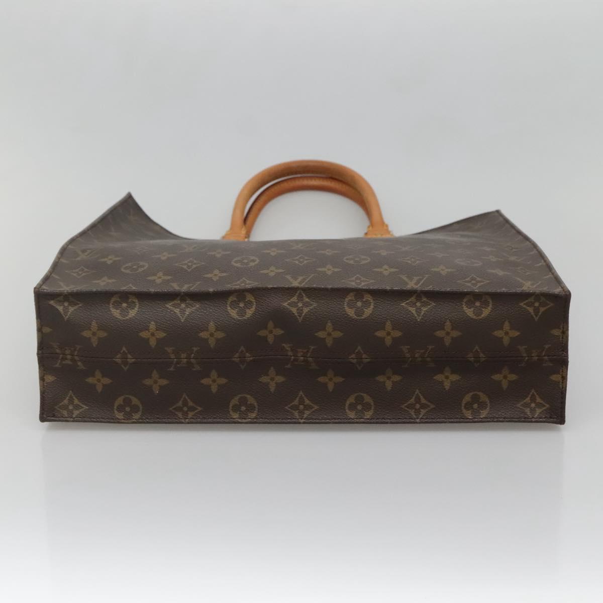 LOUIS VUITTON Monogram Sac Plat Hand Bag M51140 LV Auth BA5073