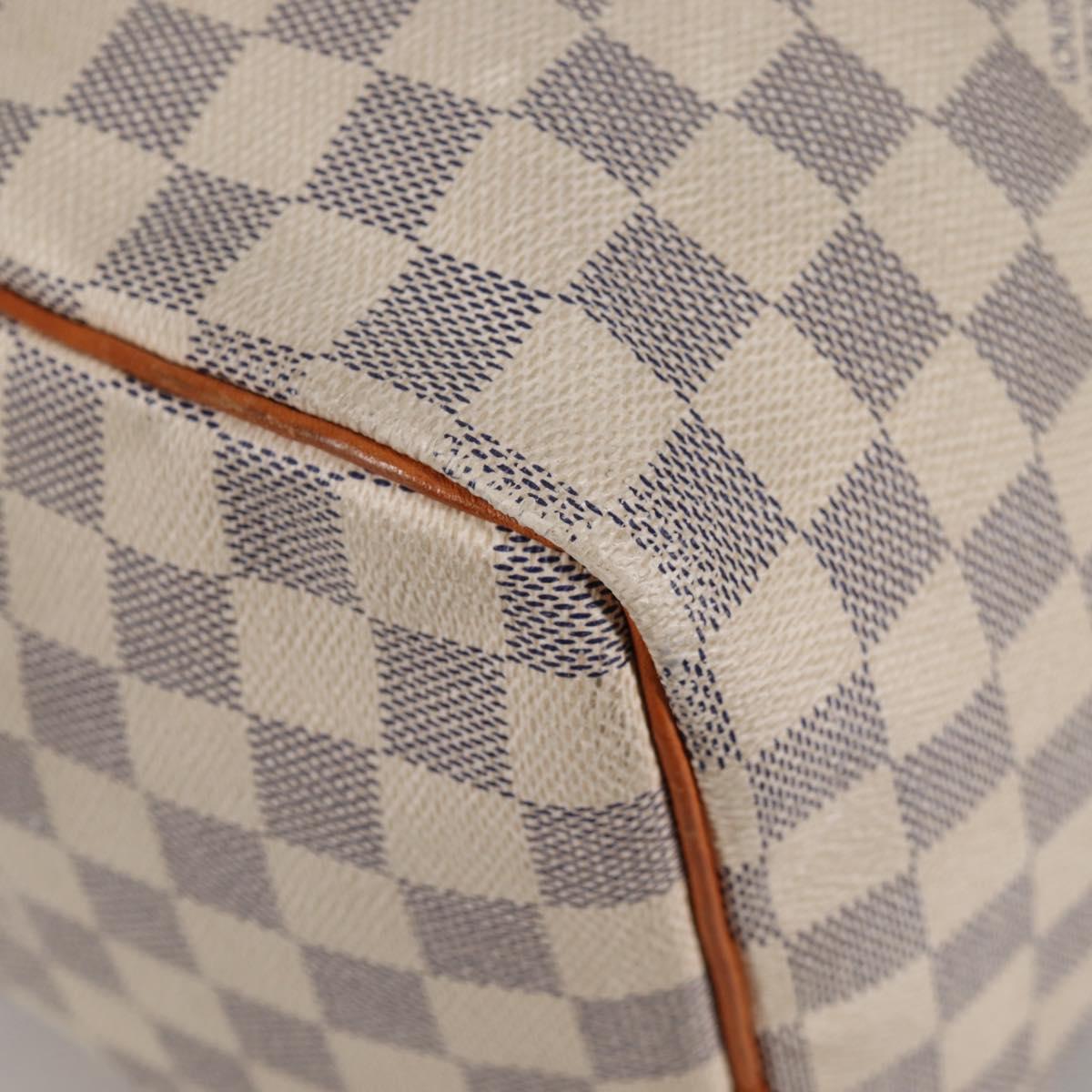 LOUIS VUITTON Damier Azur Speedy 35 Hand Bag N41535 LV Auth BA5077