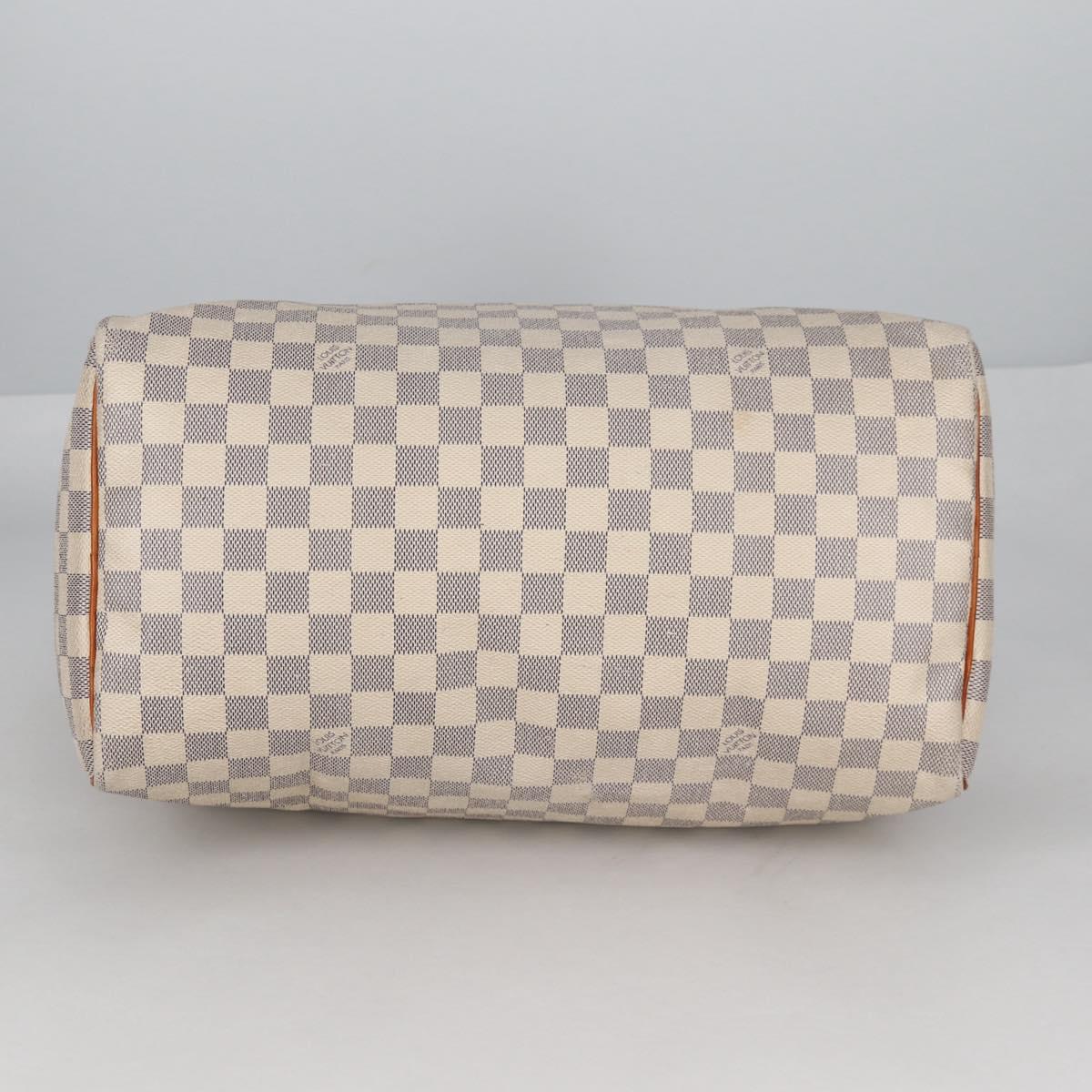 LOUIS VUITTON Damier Azur Speedy 35 Hand Bag N41535 LV Auth BA5077