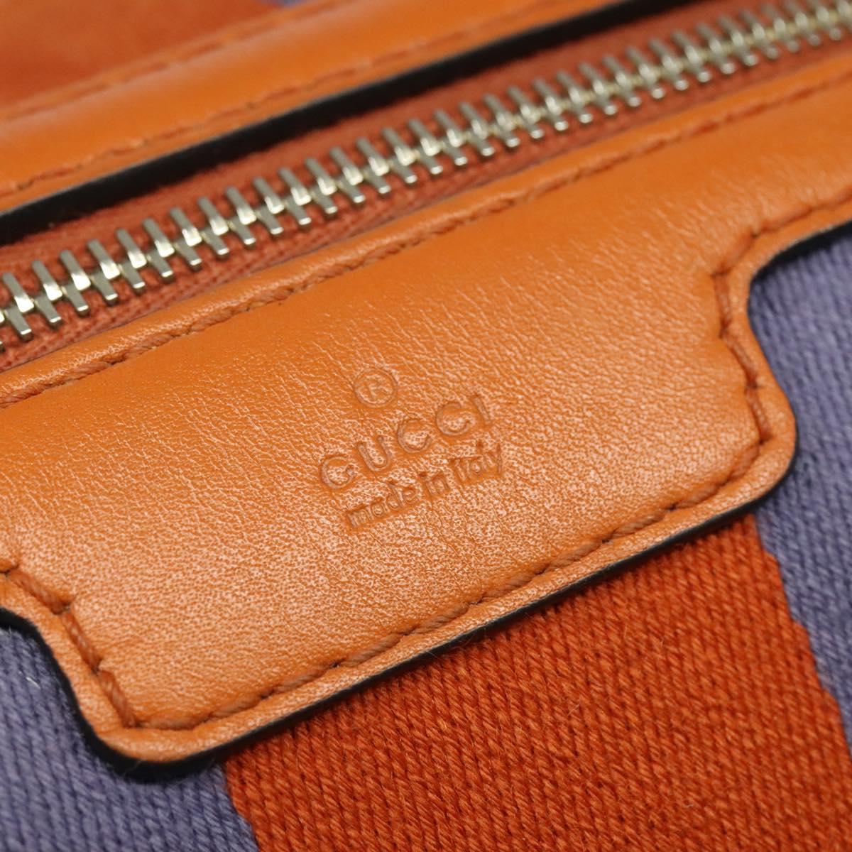 GUCCI GG Supreme Sherry Line Boston Bag 2way Beige Gold 247205 Auth BA5084