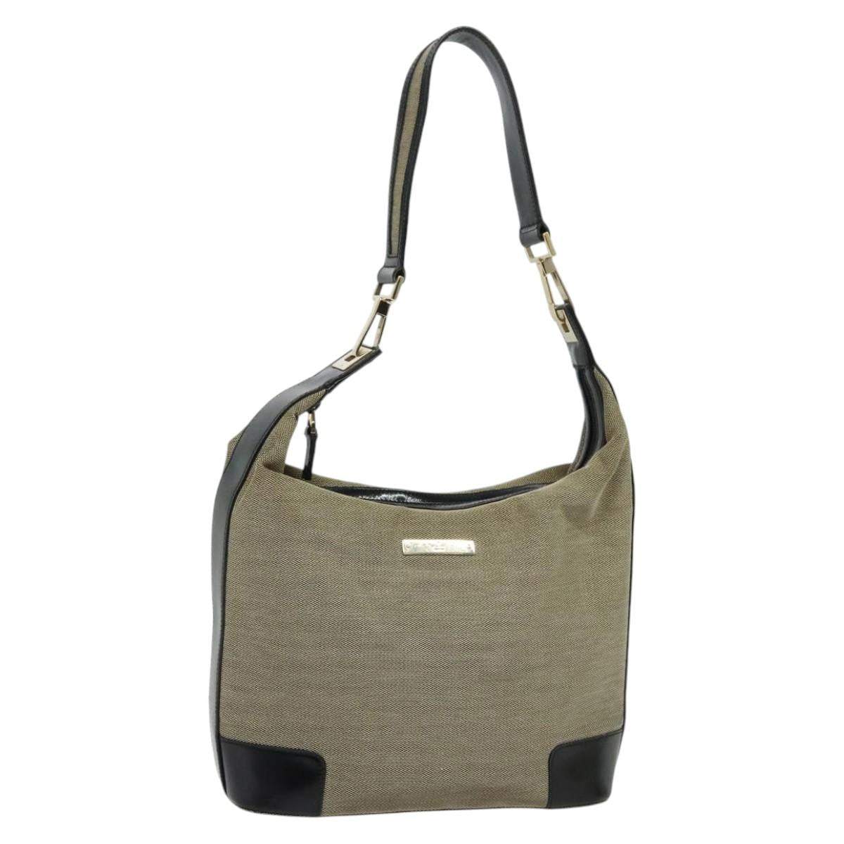 GUCCI Shoulder Bag Canvas Beige Gold 001 4204 Auth BA5086