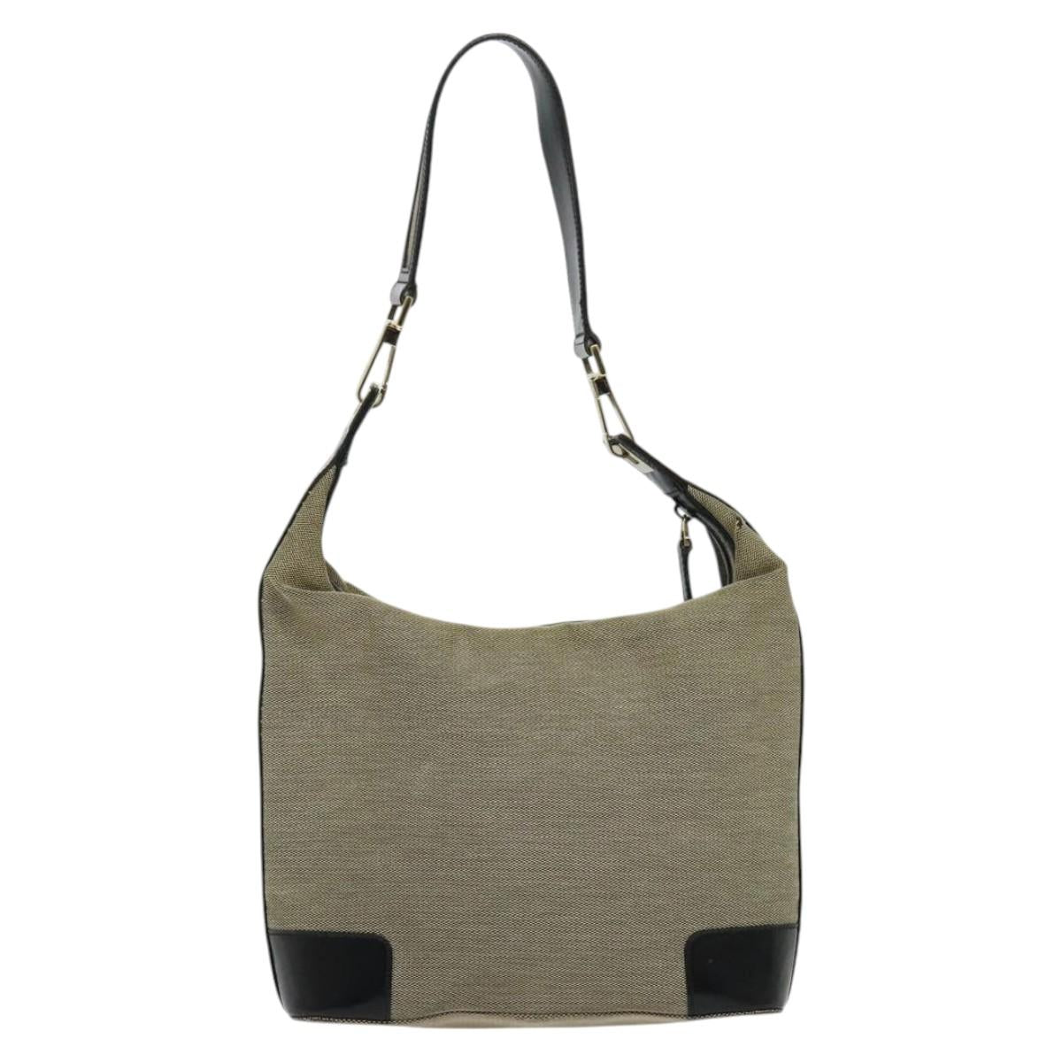 GUCCI Shoulder Bag Canvas Beige Gold 001 4204 Auth BA5086