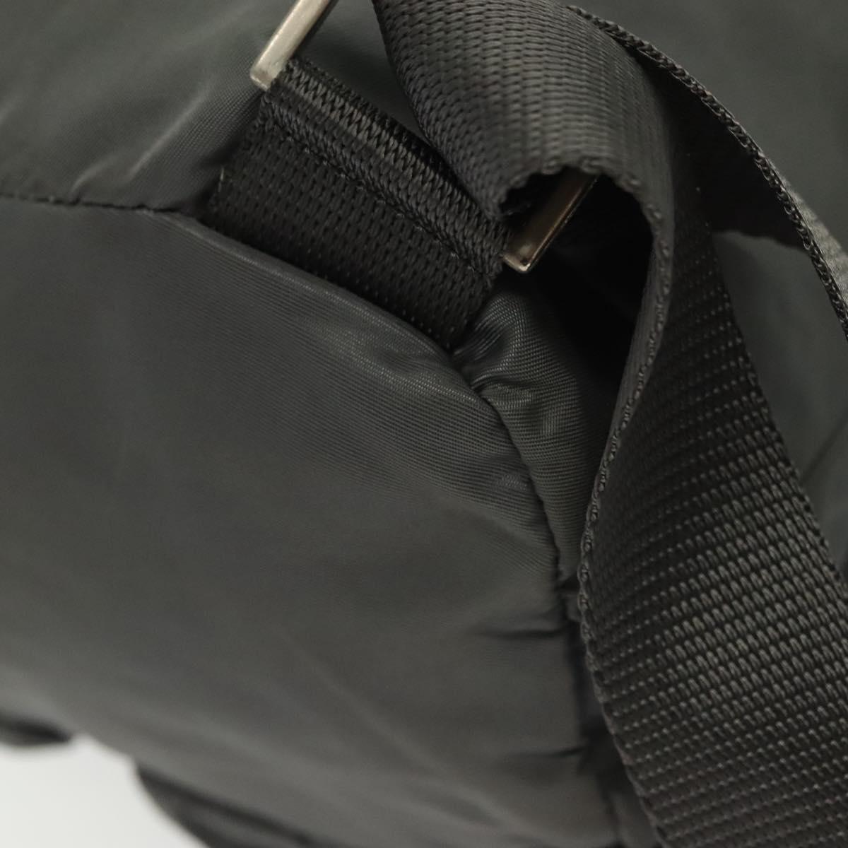 PRADA Backpack Nylon Gray Silver Auth BA5099