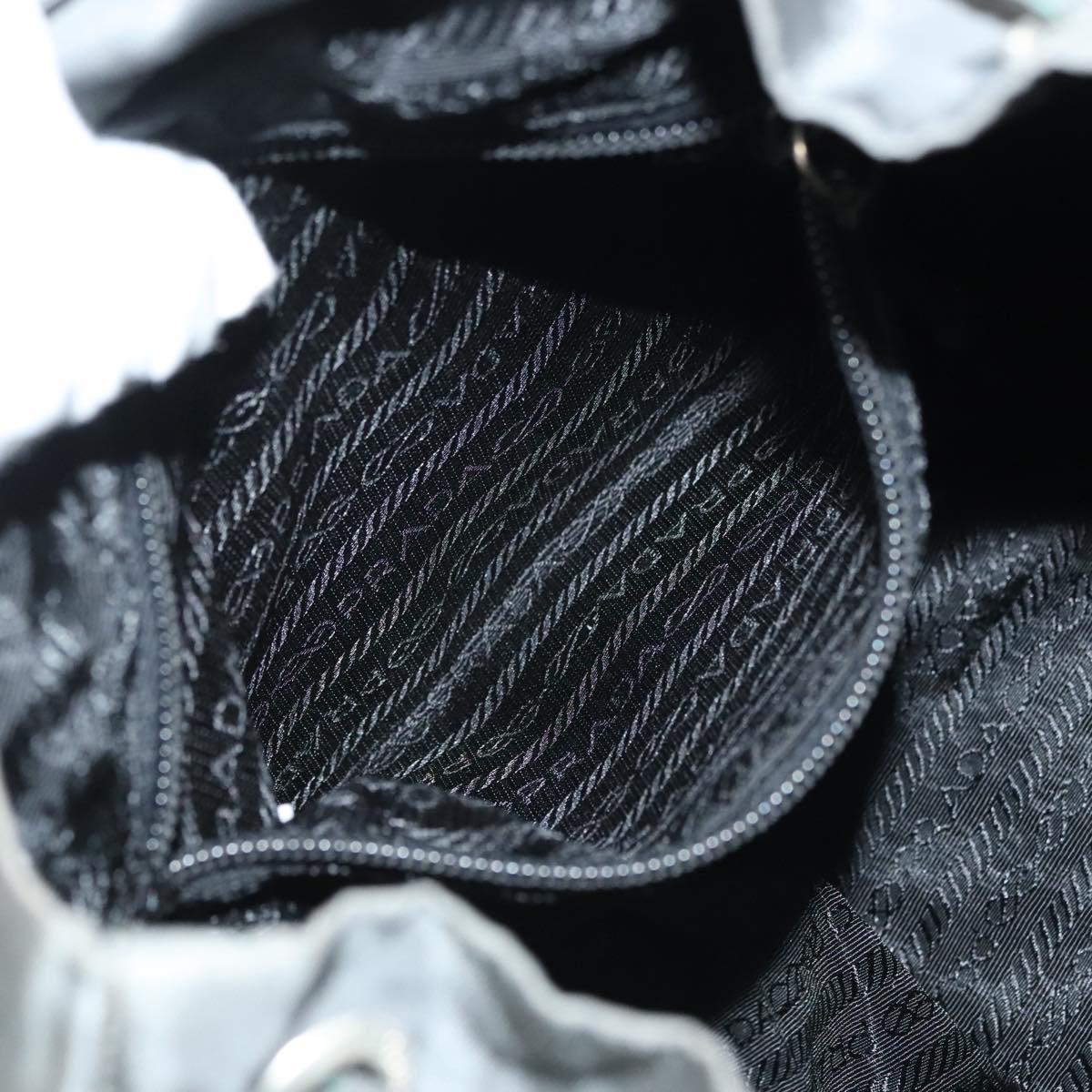 PRADA Backpack Nylon Gray Silver Auth BA5099
