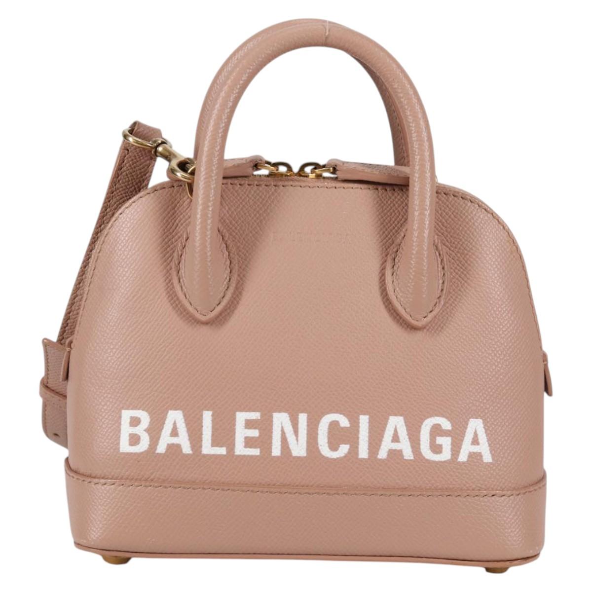 BALENCIAGA Hand Bag Leather 2way Pink Gold 550646 Auth BA5103M